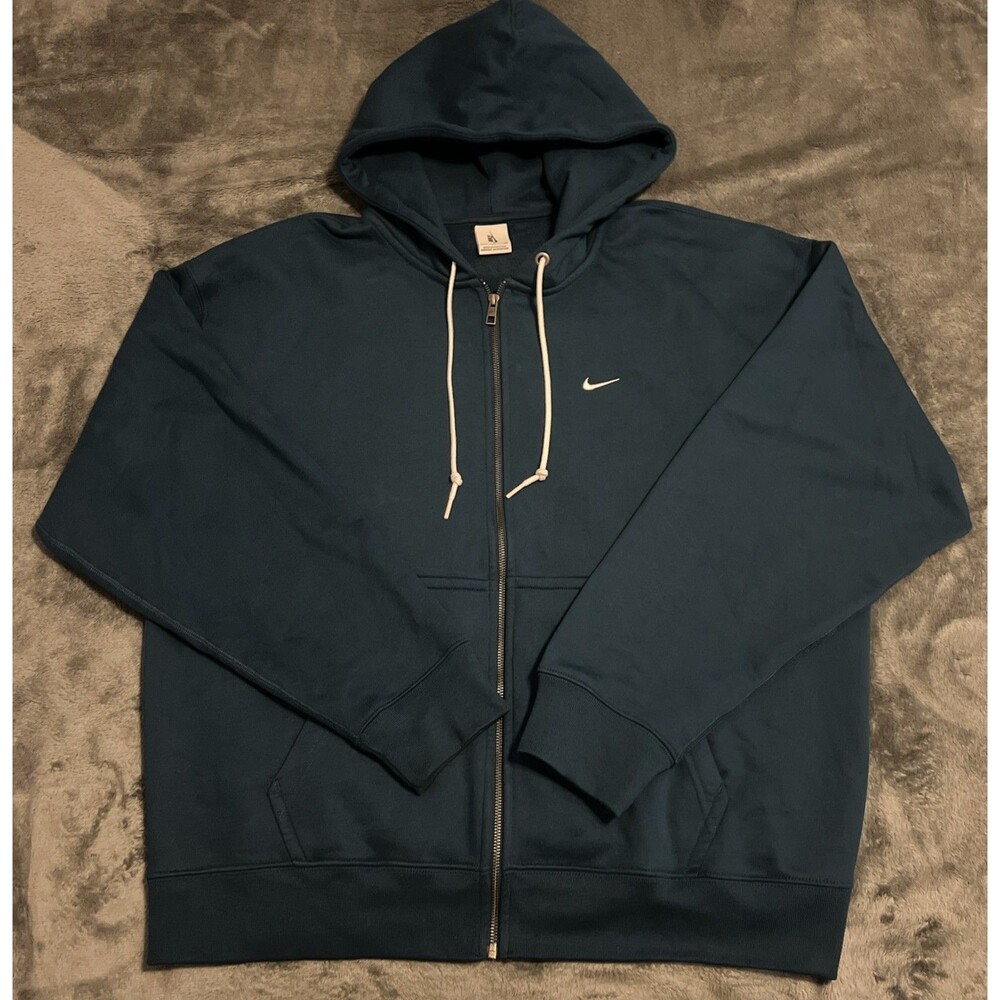 XL Nike Men's Solo Swoosh Full-Zip Heavy Hoodie Valerian Blue DR0403-460 NWOT